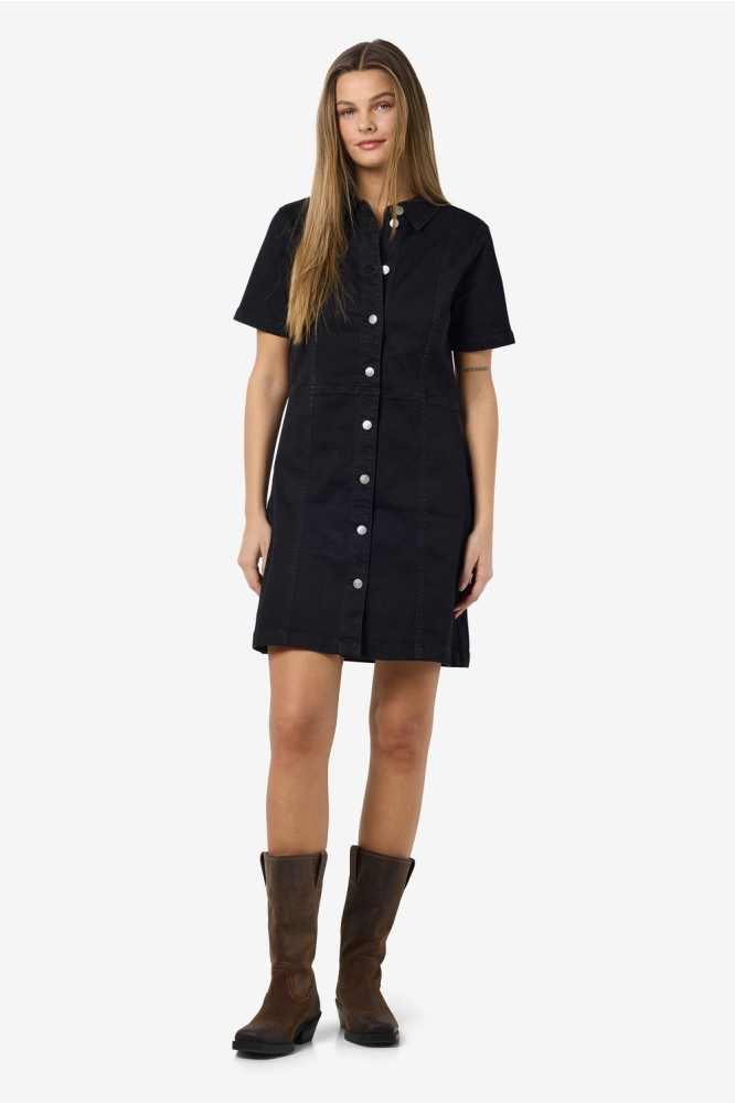 NMNISA S/S SLIM DENIM DRESS VI526BL 27032980 BLACK